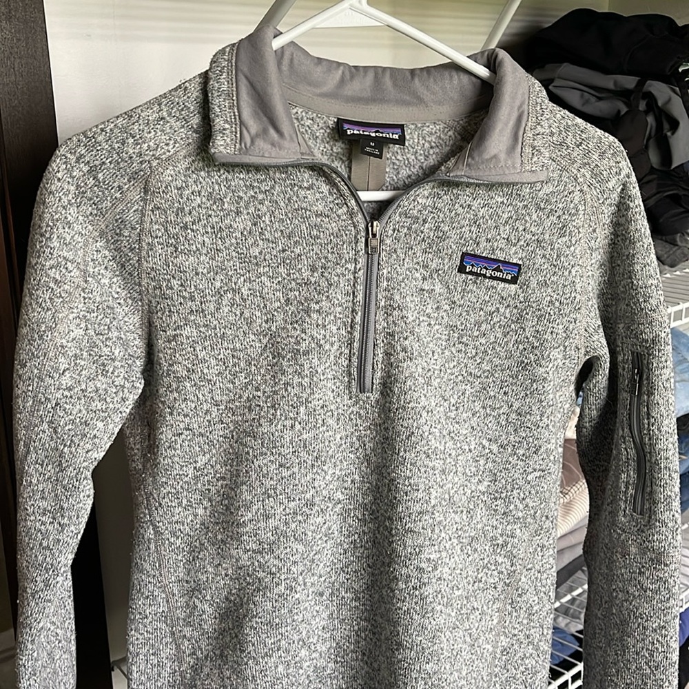 Patagonia Better Sweater quarter 1/4 zip birch white
